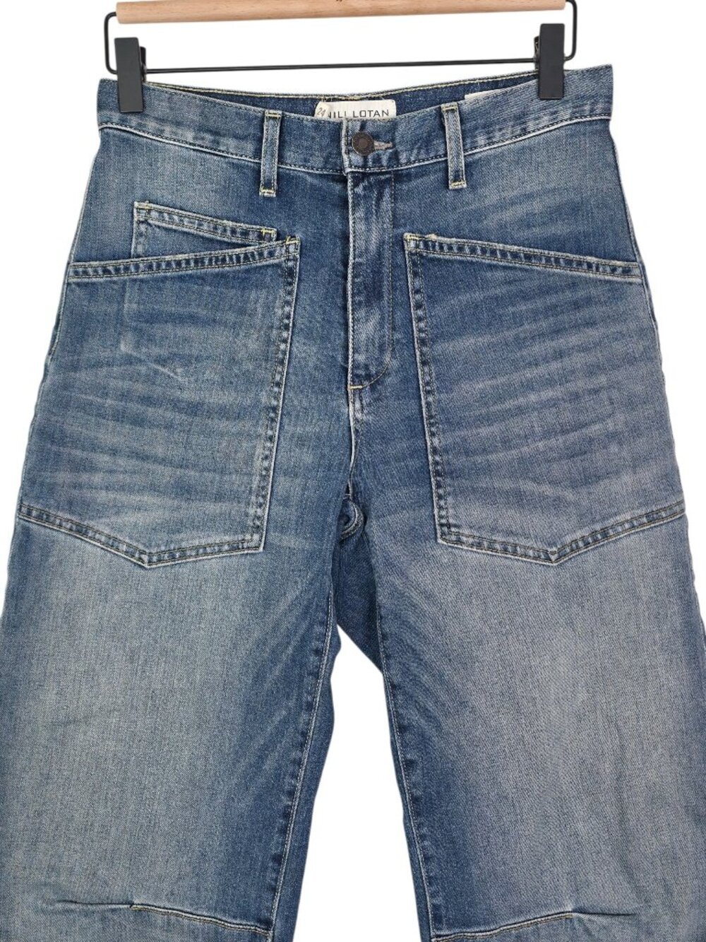 Nili Lotan Shon Jean Classic Wash Barrel Leg Denim Ankle Cropped Size 24 - Picture 5 of 10